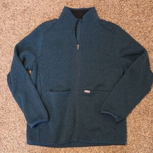 Figs dark teal zippered Sweater, XL